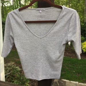 Grey crop top.